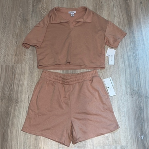 Brown top and short set brand‎ new with tags